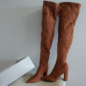 Marc Fisher Lezli2 Brown Over-the-Knee Boots, Sz 7.5, NWT
